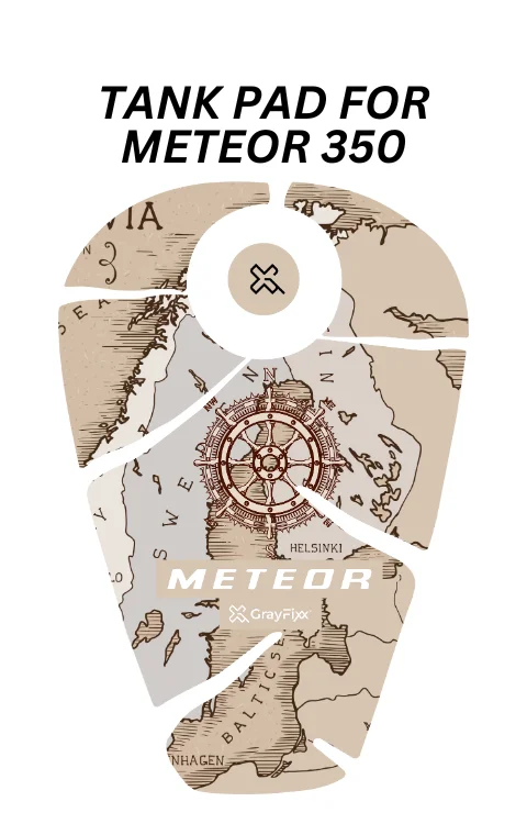 Full Tank Pad Compatible with Meteor 350 | Meteor 350 Sticker, Pack Of 1